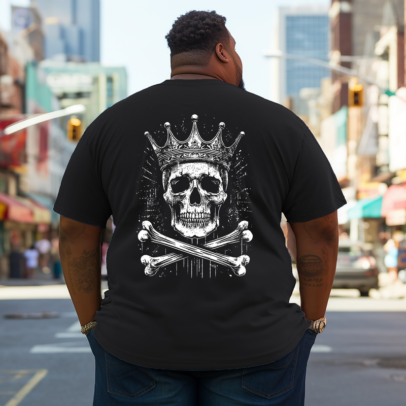 Men's King Skull Plus Size T-Shirt