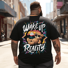 Wake Up To Reality Men T Shirt, Oversized T-Shirt for Big and Tall