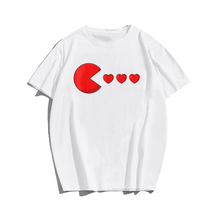 Hearts Valentine Valentines Day T-Shirt, Men Plus Size Oversize T-shirt for Big & Tall Man