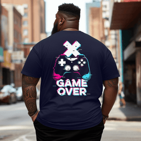 Game Over Plus Size Men T-Shirt