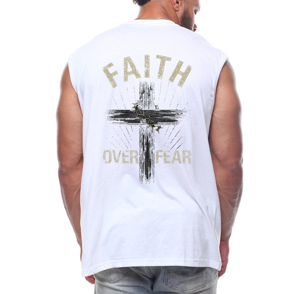 Faith Over Fear Back fashion Sleeveless