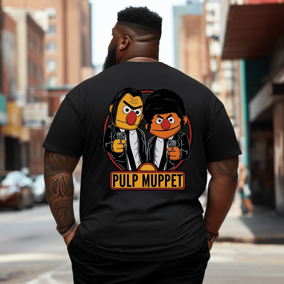 Pulp Muppet Plus Size Men T-Shirt