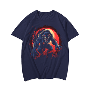 Werewolf 5# T-Shirt, Plus Size Oversize T-shirt for Big & Tall Man