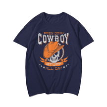 Been Doing Cowboy T-Shirt, Men Plus Size Oversize T-shirt for Big & Tall Man