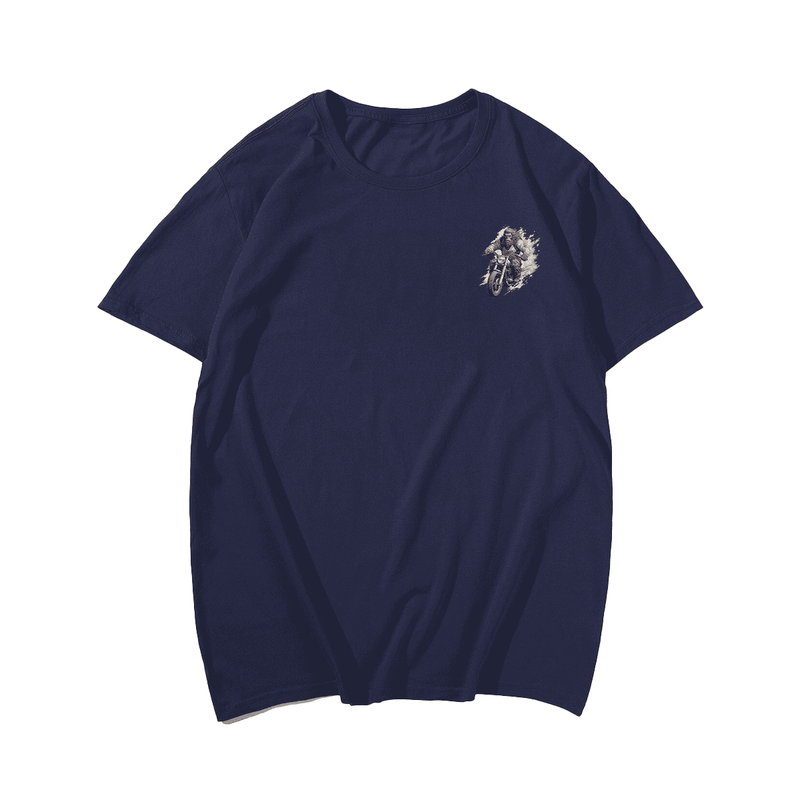 Bigfoot Motorcycle 2# T-Shirt, Men Plus Size T-shirt for Big & Tall