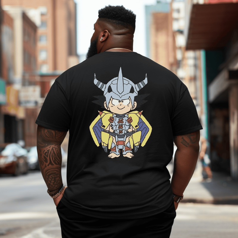 GOKU x War Greymon Anime Plus Size Men T-Shirt