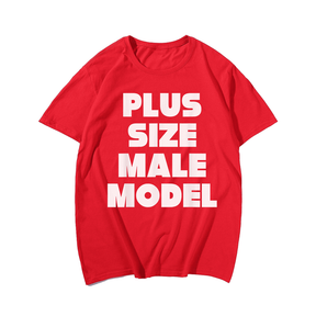 Plus Size Male Model T-shirt for Men, Oversize Plus Size Big & Tall Man Clothing