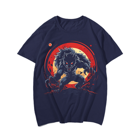 Werewolf T-Shirt, Plus Size Oversize T-shirt for Big & Tall Man
