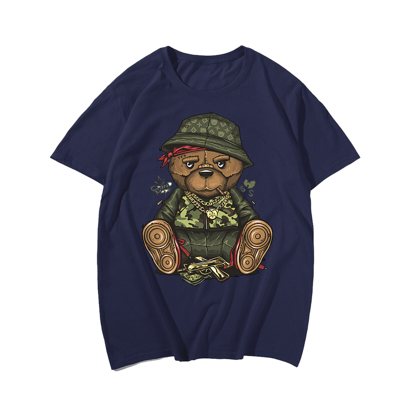 Bear T-Shirt, Plus Size T-shirt for Men