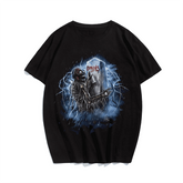 Death Tomb Halloween Men T-Shirt, Plus Size Oversize T-shirt for Big & Tall Man