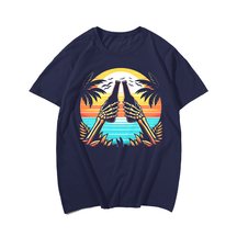 Beach Party T-Shirt, Plus Size Oversize T-shirt for Big & Tall Man