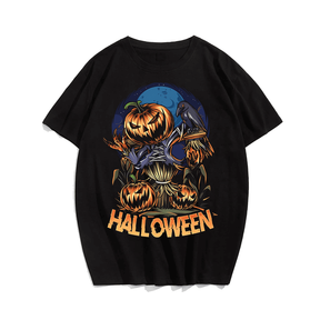 Horror Halloween T-Shirt, Plus Size Oversize T-shirt for Big & Tall Man