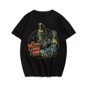 The Return Of Death Horror Halloween Men T-Shirt, Plus Size Oversize T-shirt for Big & Tall Man