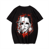 Horror Movies 3# Halloween T-Shirt, Plus Size Oversize T-shirt for Big & Tall Man