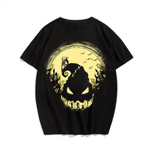 Horror Nightmare Halloween T-Shirt, Plus Size Oversize T-shirt for Big & Tall Man