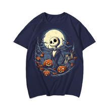 Nightmare Halloween T-Shirt, Plus Size Oversize T-shirt for Big & Tall Man