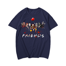 Friends Halloween Men T-Shirt, Plus Size Oversize T-shirt for Big & Tall Man