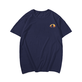 Retro Bigfoot T-Shirt, Men Plus Size T-shirt for Big & Tall