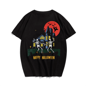 Happy Halloween T-Shirt, Plus Size Oversize T-shirt for Big & Tall Man