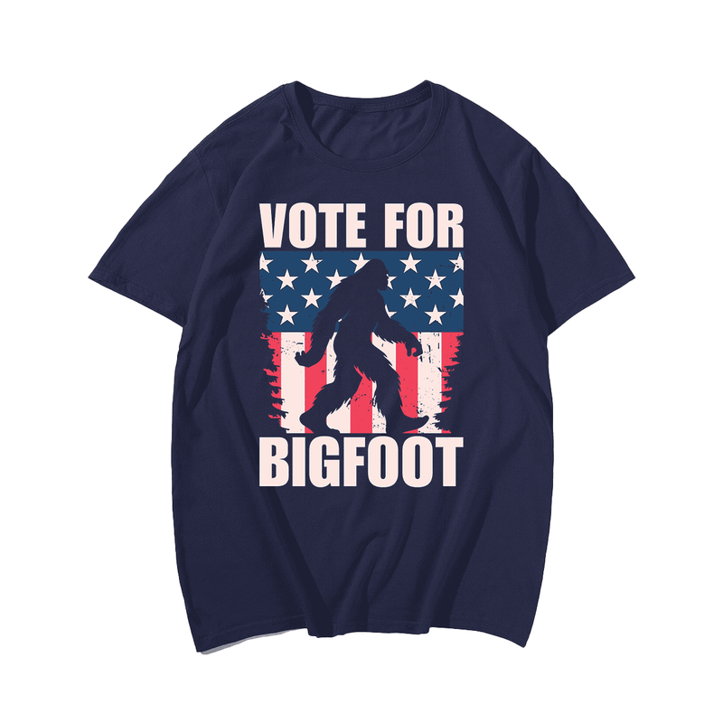 Bigfoot Men T-Shirt, Plus Size Oversize T-shirt for Big & Tall Man