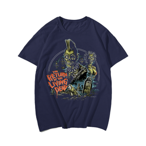 The Return Of Death Horror Halloween Men T-Shirt, Plus Size Oversize T-shirt for Big & Tall Man