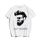 Just Beards T-Shirt, Plus Size Oversize T-shirt for Big & Tall Man