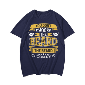 Beard Man T-Shirt, Oversized T-Shirt for Big and Tall