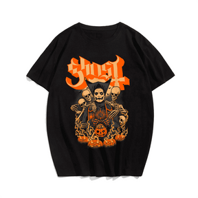 Great Pumpkin Halloween T-Shirt, Plus Size Oversize T-shirt for Big & Tall Man