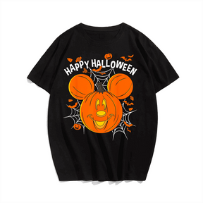 Pumpkin Happy Halloween T-Shirt, Plus Size Oversize T-shirt for Big & Tall Man