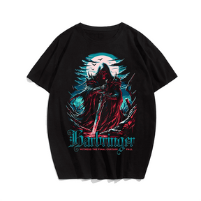 Harbringer Halloween T-Shirt, Plus Size Oversize T-shirt for Big & Tall Man