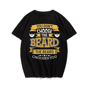 Beard Man T-Shirt, Oversized T-Shirt for Big and Tall