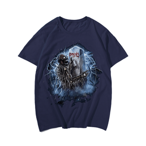 Death Tomb Halloween Men T-Shirt, Plus Size Oversize T-shirt for Big & Tall Man