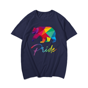 Gay Bear Pride Shirt Bears LGBT T-Shirt, Men Plus Size T-shirt for Big & Tall