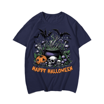 Happy Halloween T-Shirt, Plus Size Oversize T-shirt for Big & Tall Man