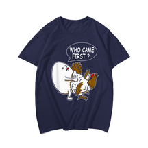 Who Came First Chicken Or Egg T-Shirt, Plus Size T-shirt for Men