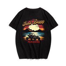 Sand Buggy Paradise Sunset T-Shirt, Plus Size Oversize T-shirt for Big & Tall Man