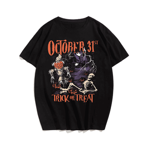 OCTOBER 31st Halloween T-Shirt, Plus Size Oversize T-shirt for Big & Tall Man