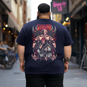 Ryomen Sukuna Plus Size Anime T-Shirt for Men, Oversized T-Shirt for Big and Tall 1XL-9XL
