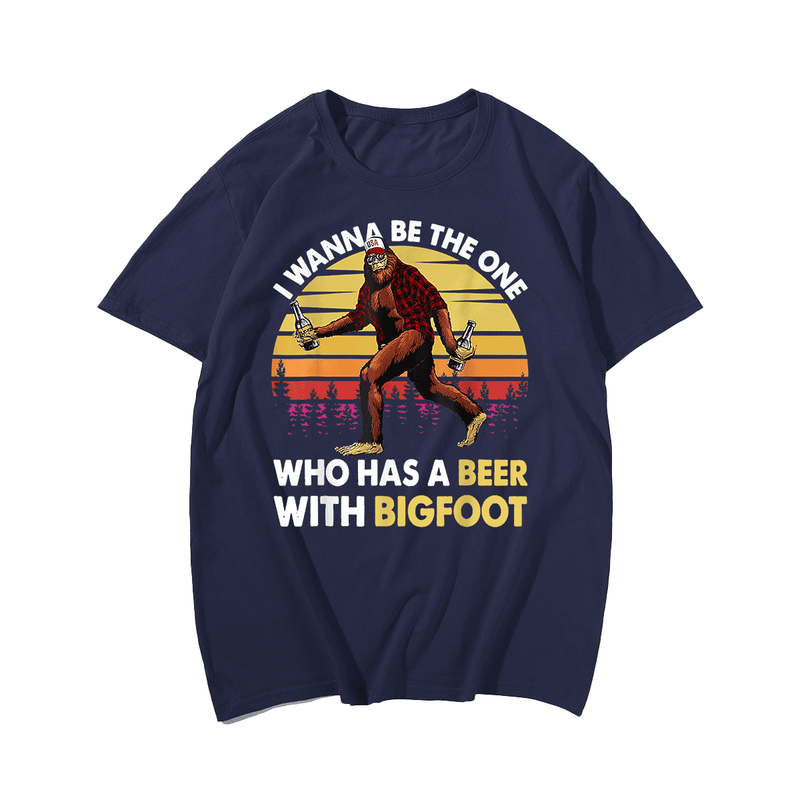 Bigfoot Men Plus Size T-Shirt for Big & Tall