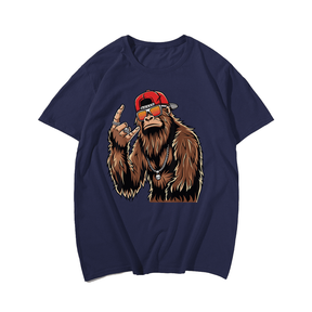 Bigfoot Sasquatch Rock On Hand Rock And Roll Music Lover T-Shirt, Men Plus Size T-shirt