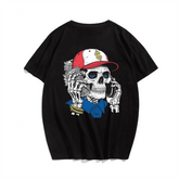 Premium Cotton Money Skull Men T-Shirt, Plus Size Oversize T-shirt for Big & Tall Man