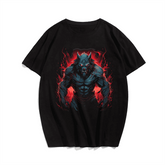 Scary Werewolf Full Moon Costume Horror Werewolf T-Shirt, Plus Size Oversize T-shirt for Big & Tall Man