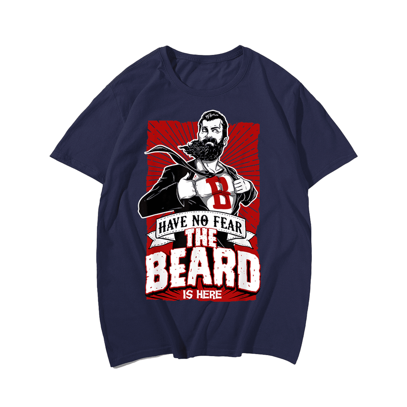 Beard Super Men T-Shirt, Plus Size Oversize T-shirt for Big & Tall Man 1XL-9XL