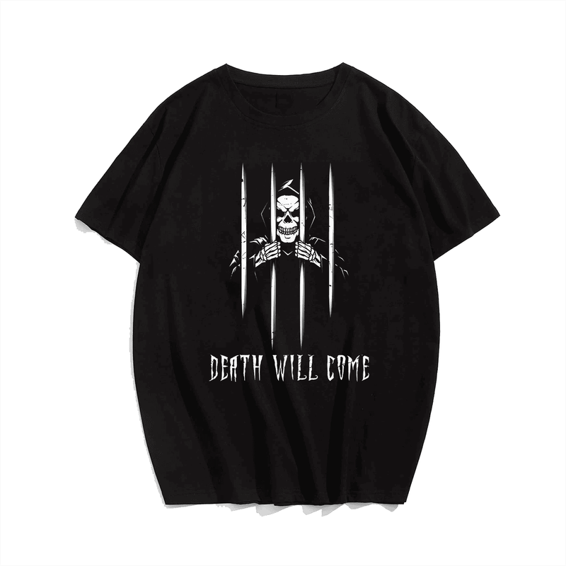 Death Will Come T-Shirt, Plus Size Oversize T-shirt for Big & Tall Man