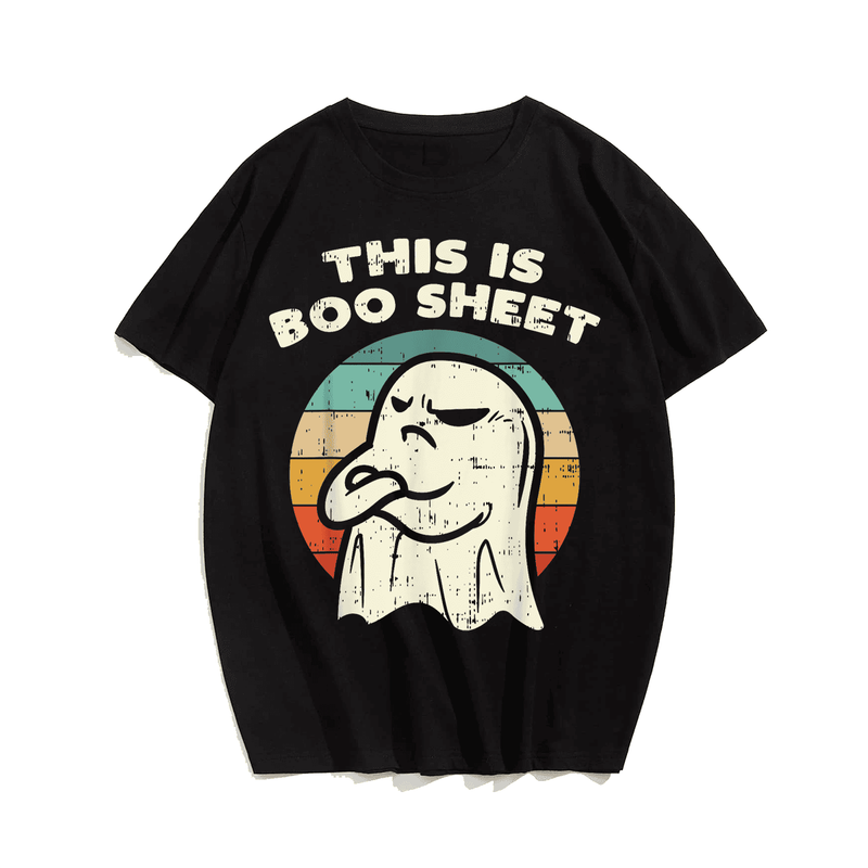 Retro Halloween Halloween T-Shirt, Plus Size Oversize T-shirt for Big & Tall Man