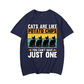 Cats Are Like Potato T-Shirt, Plus Size T-shirt for Big & Tall Man