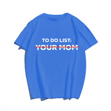 Fun To Do List T-Shirt, Plus Size T-shirt for Men