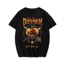 Five Finger Death Punch Halloween T-Shirt, Plus Size Oversize T-shirt for Big & Tall Man