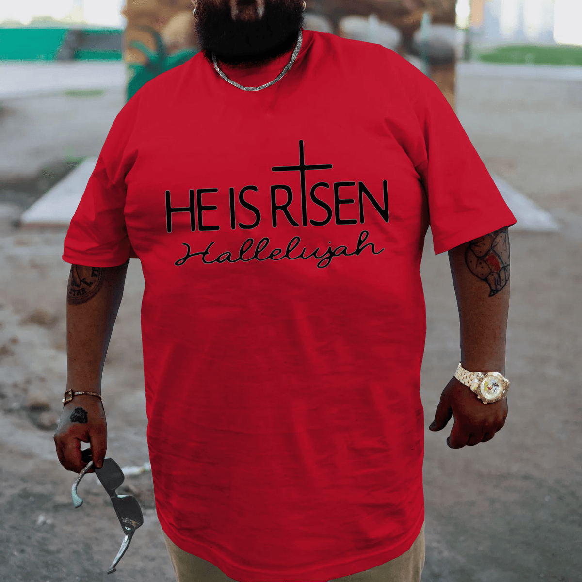 He Is Risen Hallelujah Plus Size T-shirt
