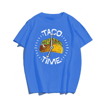 Taco Time Men T-Shirt, Oversize Plus Size Man Clothing